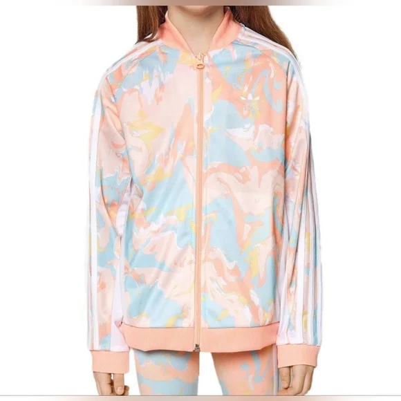 Adidas windbreaker marble print best sale